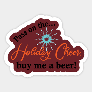 Holiday Cheer with a Beer Sticker